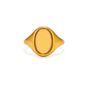 Oval Signet Frame Ring