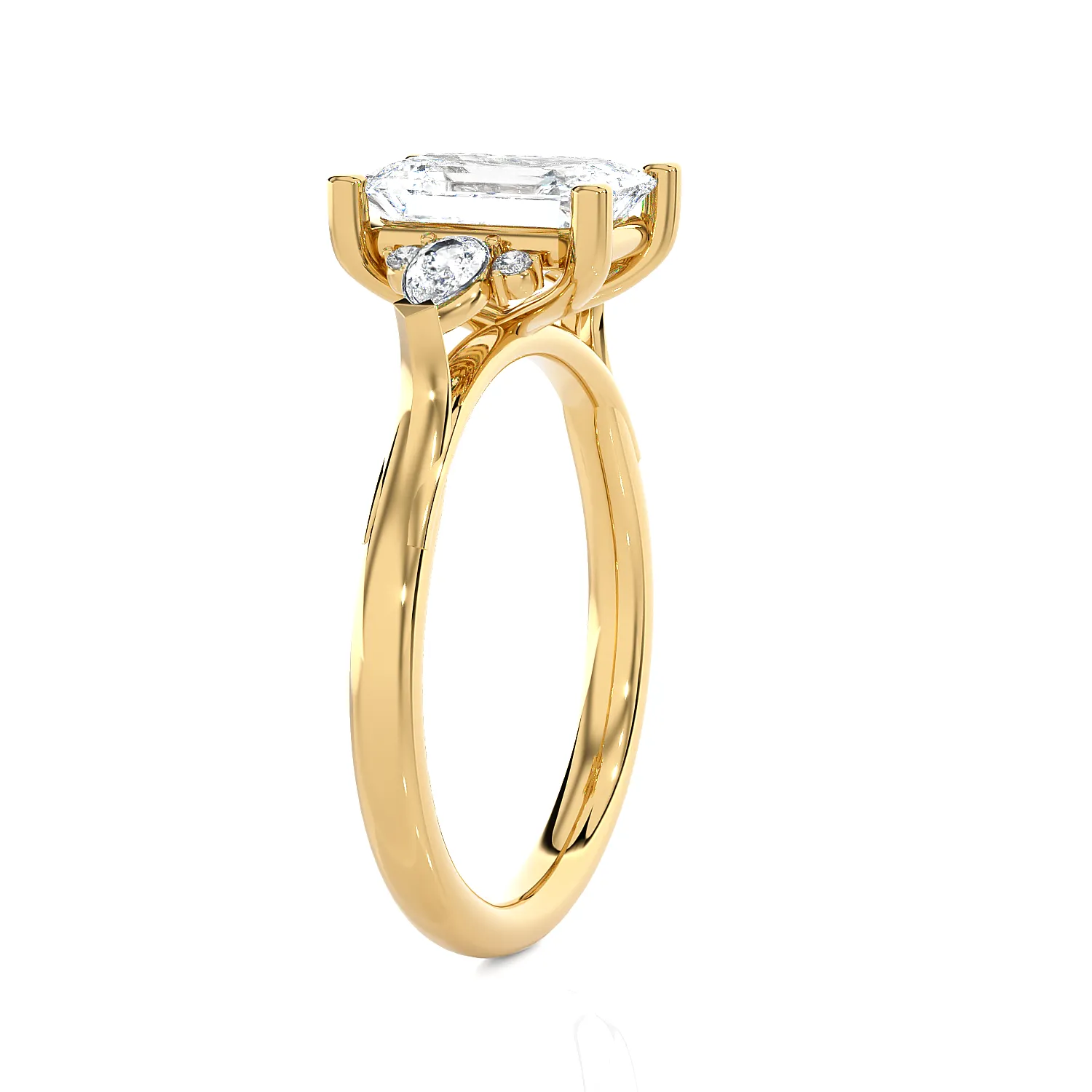 Oval Three Stone Lab Grown Diamond Ring