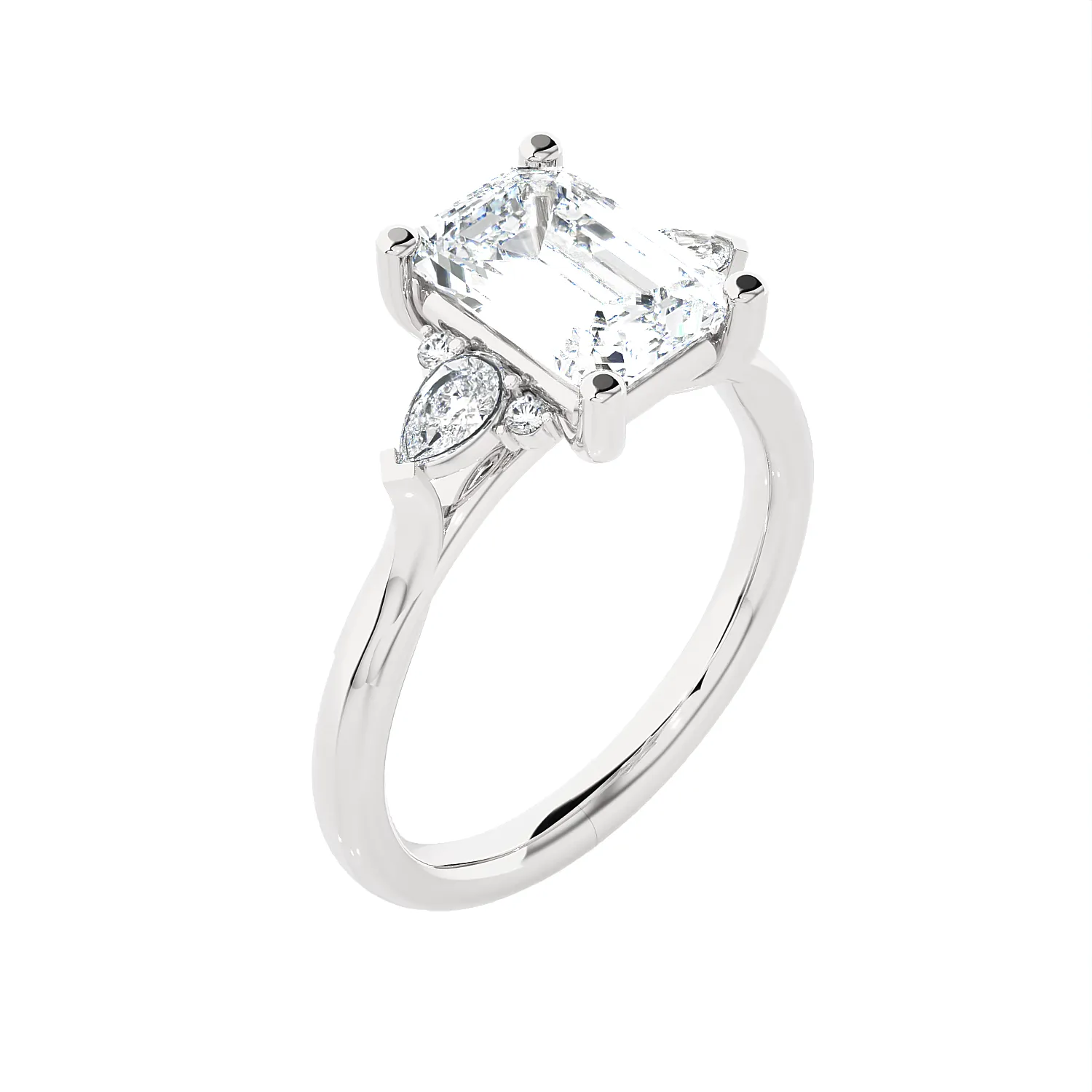 Oval Three Stone Lab Grown Diamond Ring