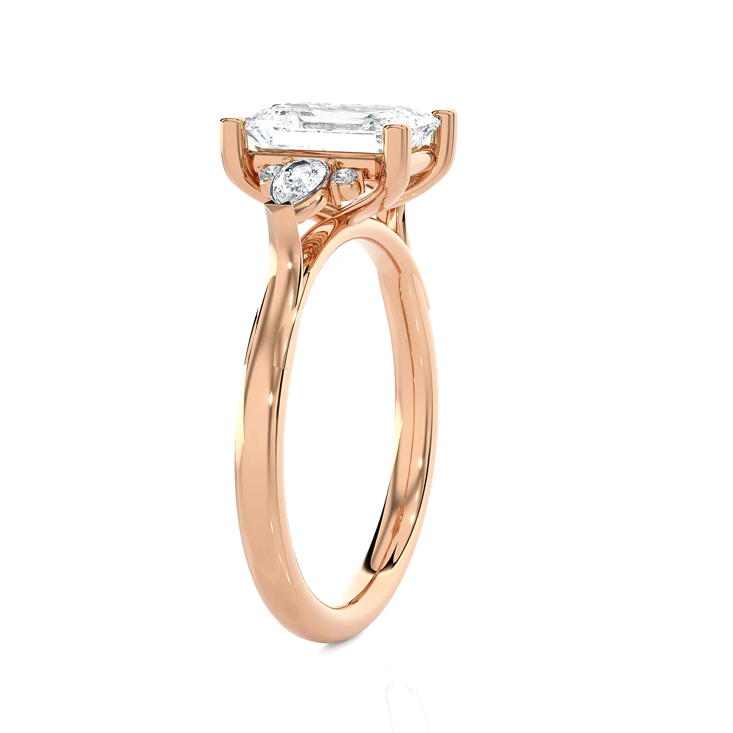 Oval Three Stone Lab Grown Diamond Ring