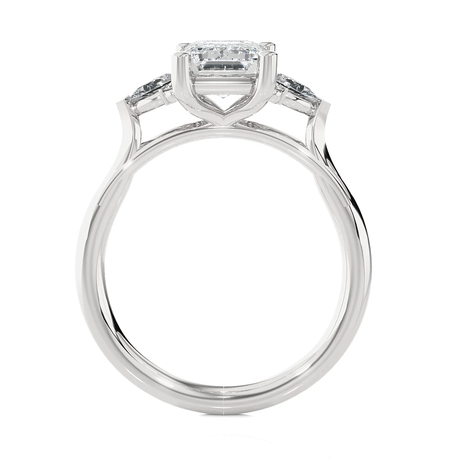 Oval Three Stone Lab Grown Diamond Ring