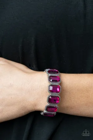 Paparazzi Bracelet ~ Studded Smolder - Pink