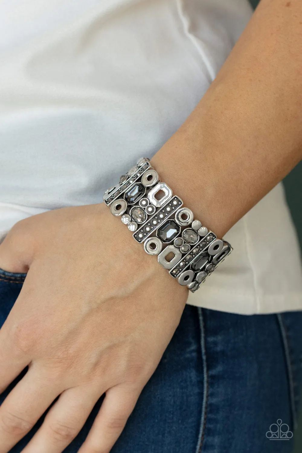 PAPARAZZI Dynamically Diverse - Silver Bracelet