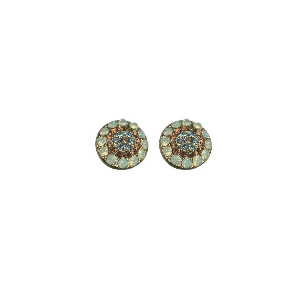 Pavé Post Earrings in "Forget Me Not" *Custom*