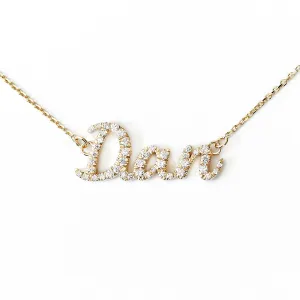 Personalized Name Necklace 14K Gold and Diamonds