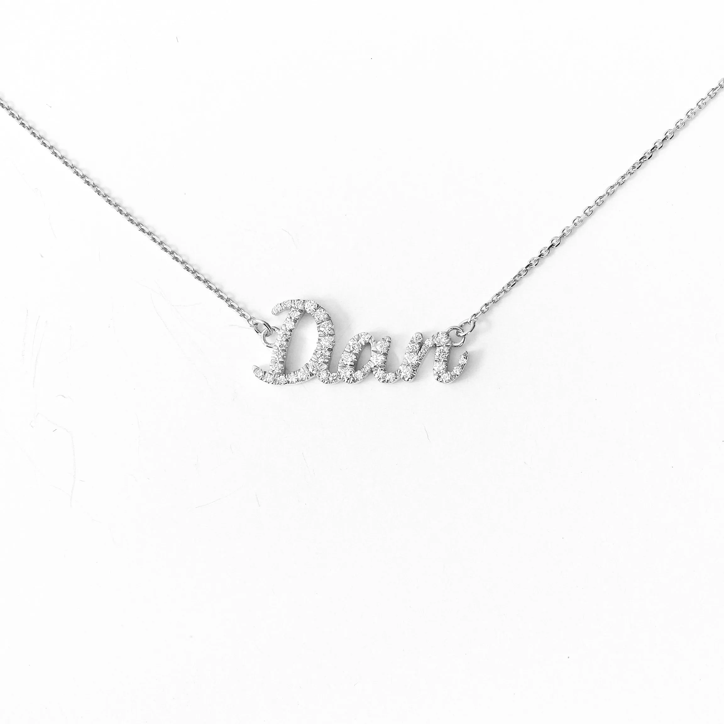 Personalized Name Necklace 14K Gold and Diamonds