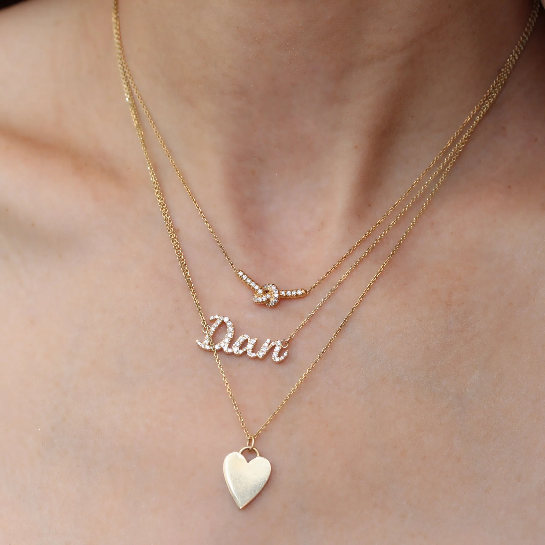 Personalized Name Necklace 14K Gold and Diamonds