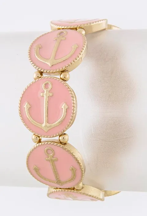 Pink Anchor Bracelet