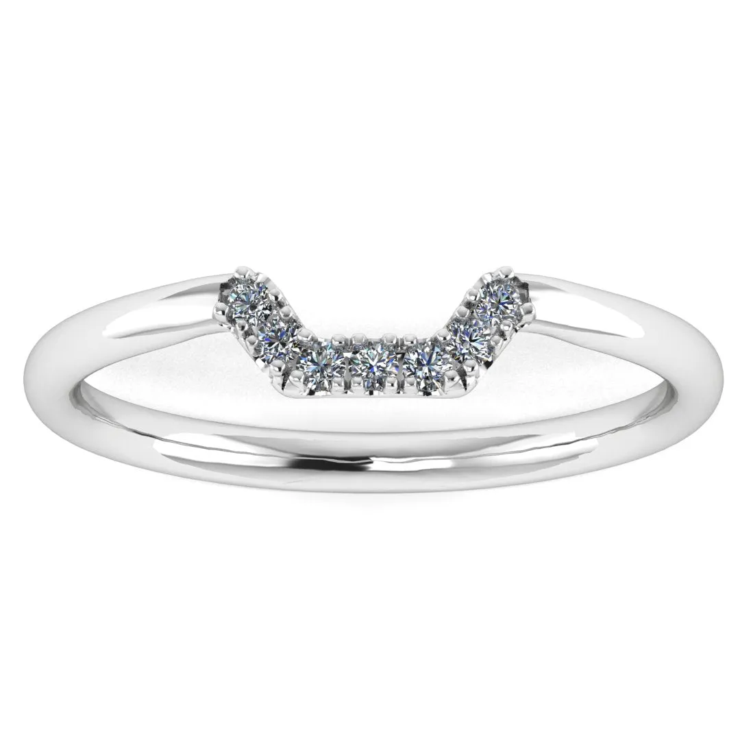 "Livia" Dainty 0.10ct Micro Set Diamonds Square Shaped Eternity Ring ET28