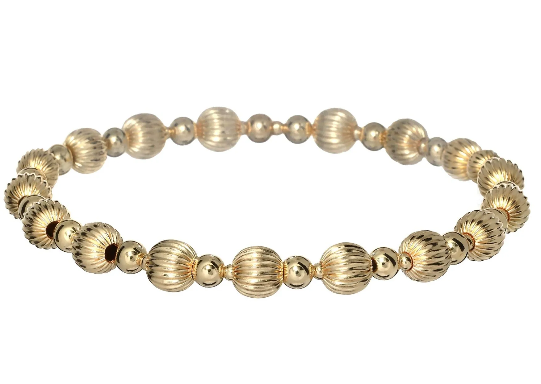 "ROSE" 14k gold-filled beaded bracelet