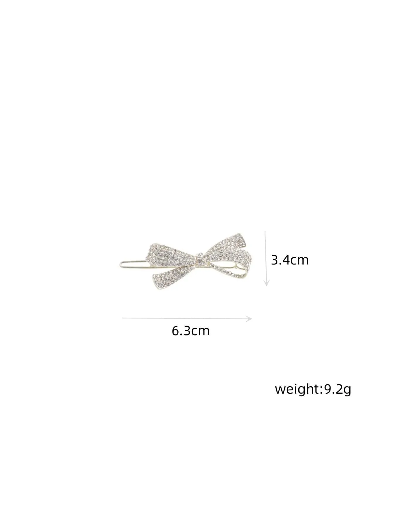 Rhinestone Bow Decor Minimalist Hair Clip for Women Barrette Styling Hair