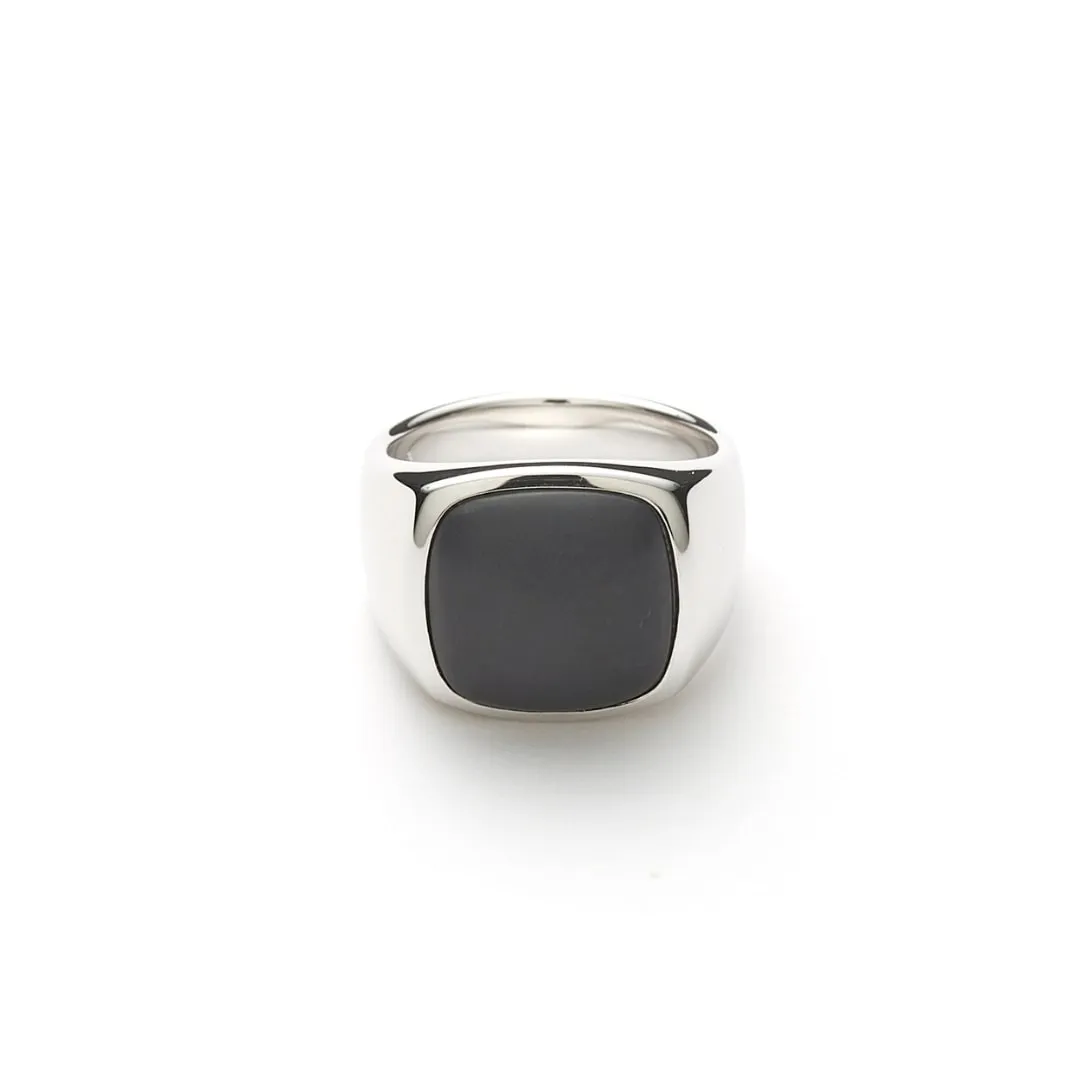 Signet Ring Onyx Matte