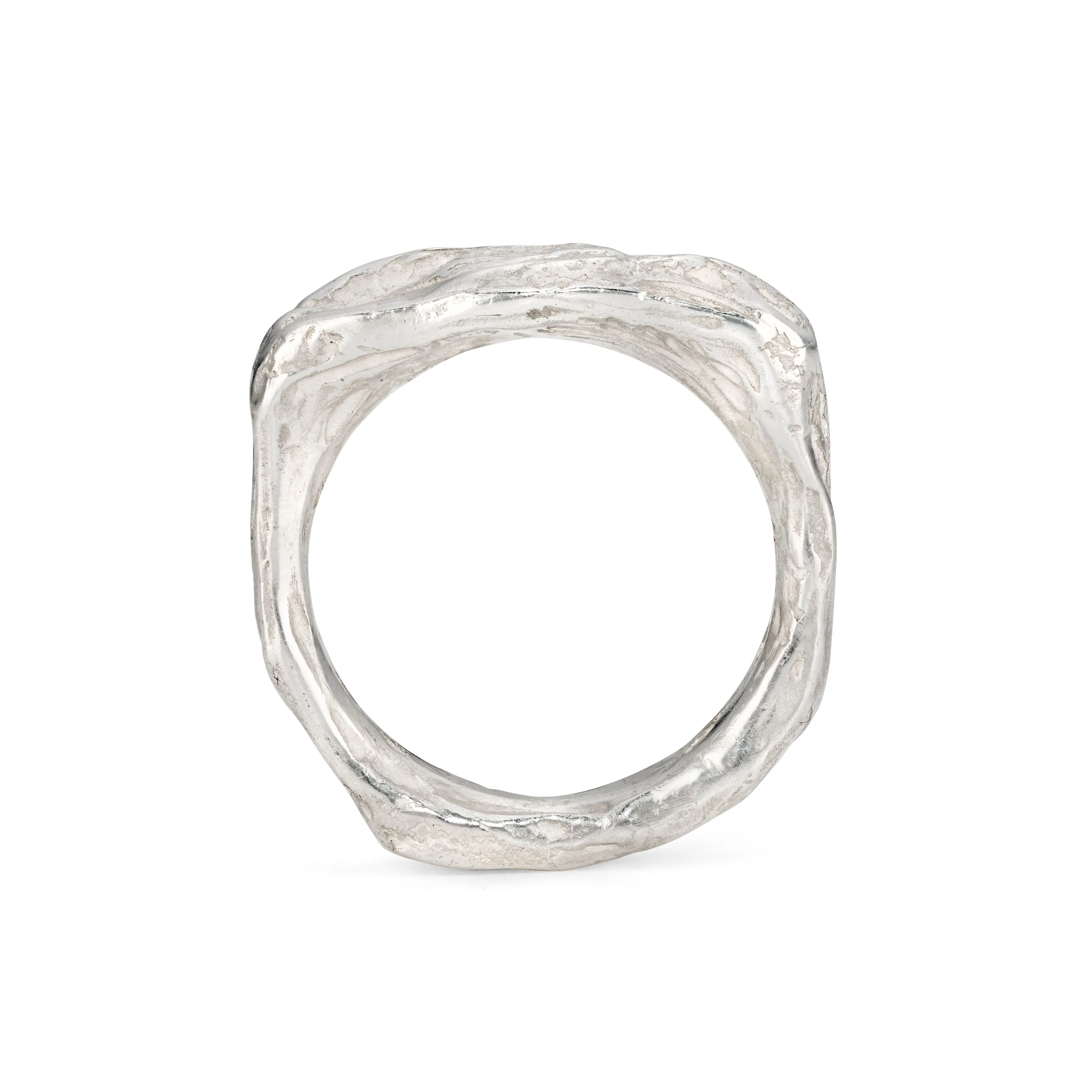 Signet Rock Ring Silver