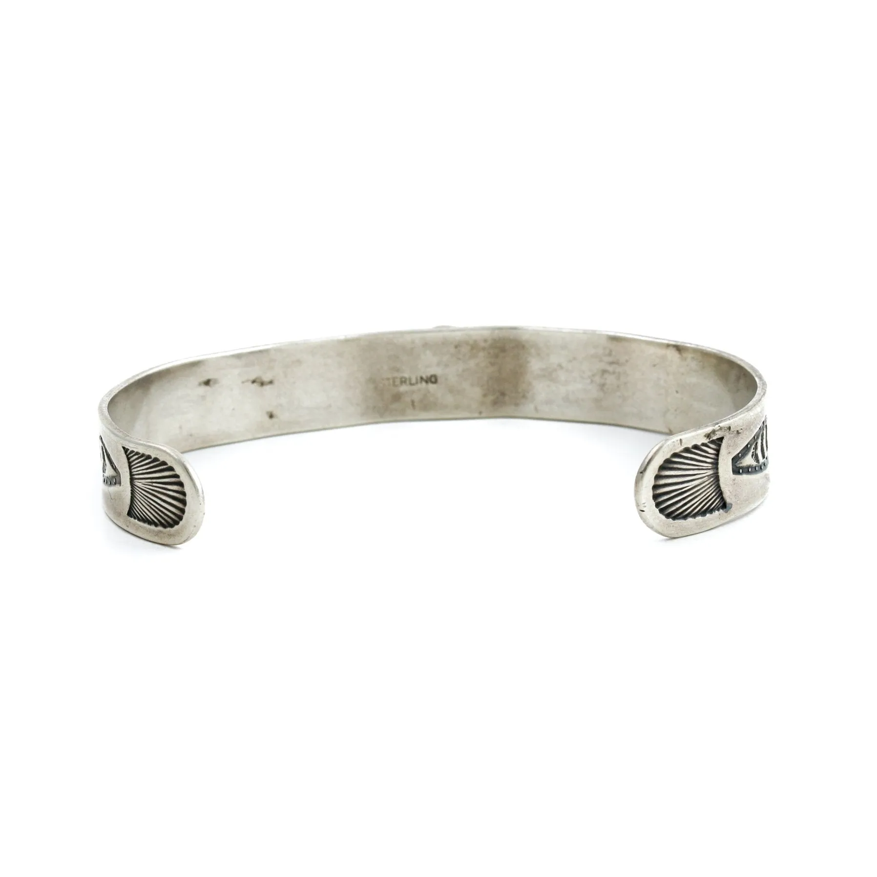 Silver 1940's Navajo Drop Row Cuff