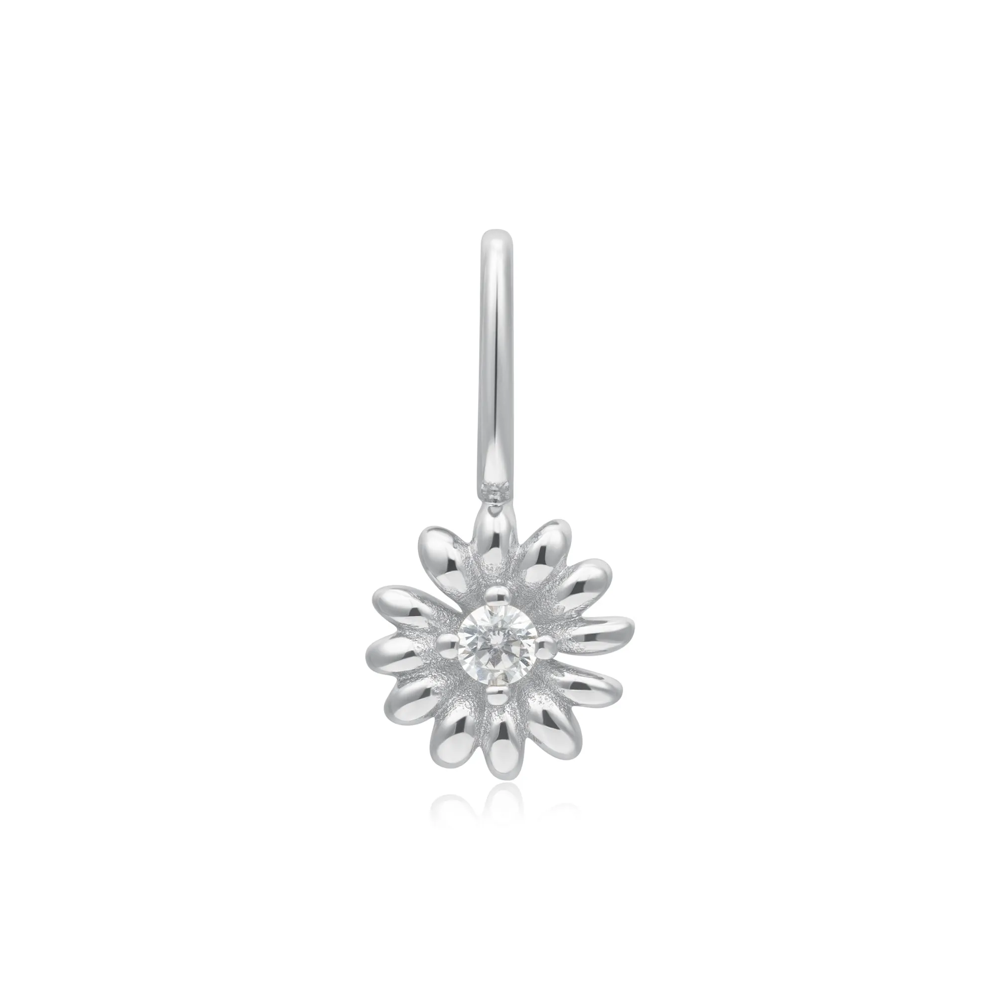 Silver Daisy Charm Pendant