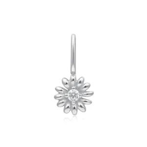 Silver Daisy Charm Pendant