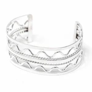 Silver Overlay Cuff Wave Artisana