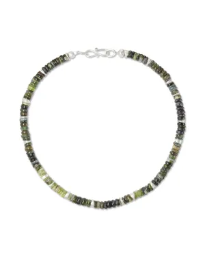 Silver Tourmaline Necklace (Green)