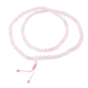 Simple Rose Quartz Mala Necklace