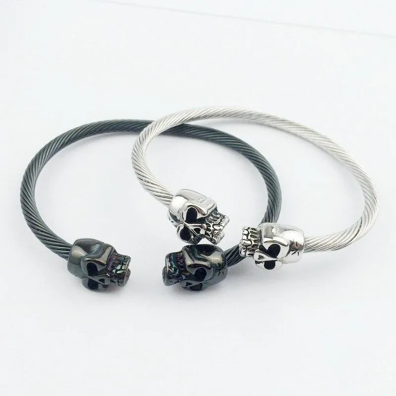 Skull Stainless Steel Cuff Bracelet