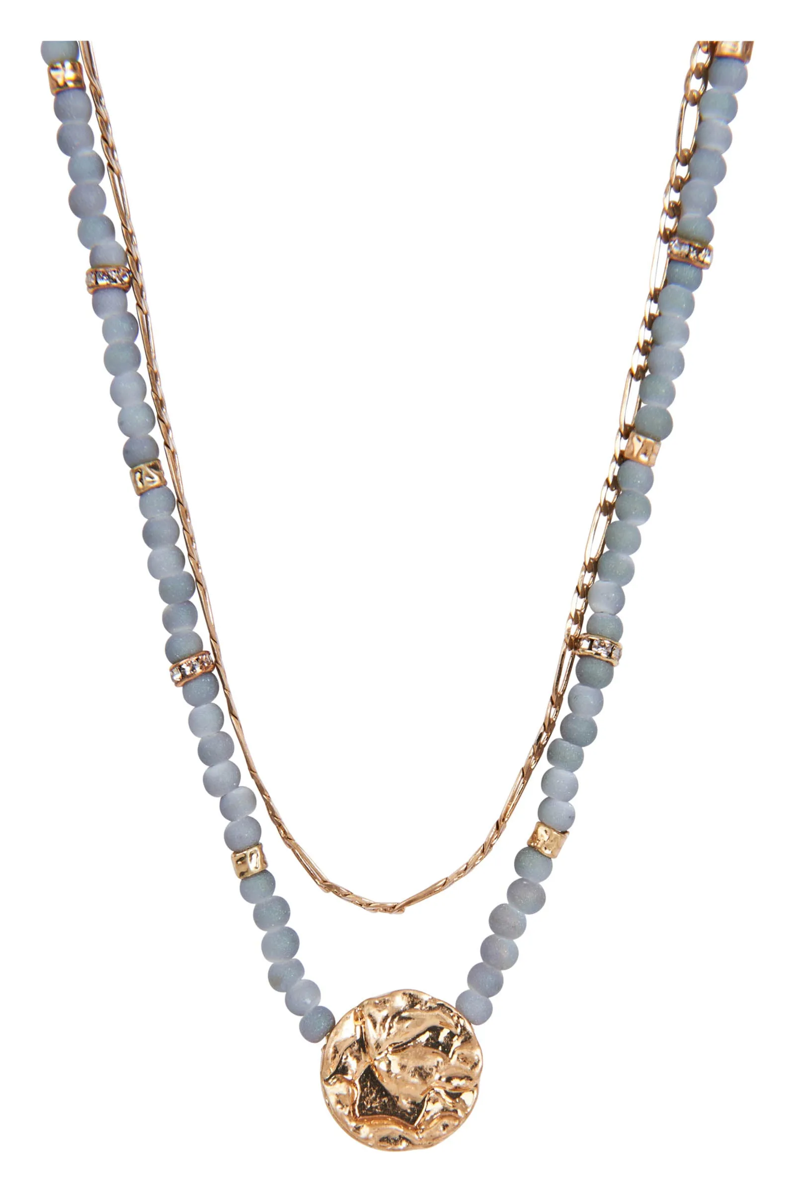 Solace Necklace - Gold/Grey