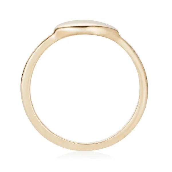 Solid Gold Pebble Signet Ring by Joy Everley