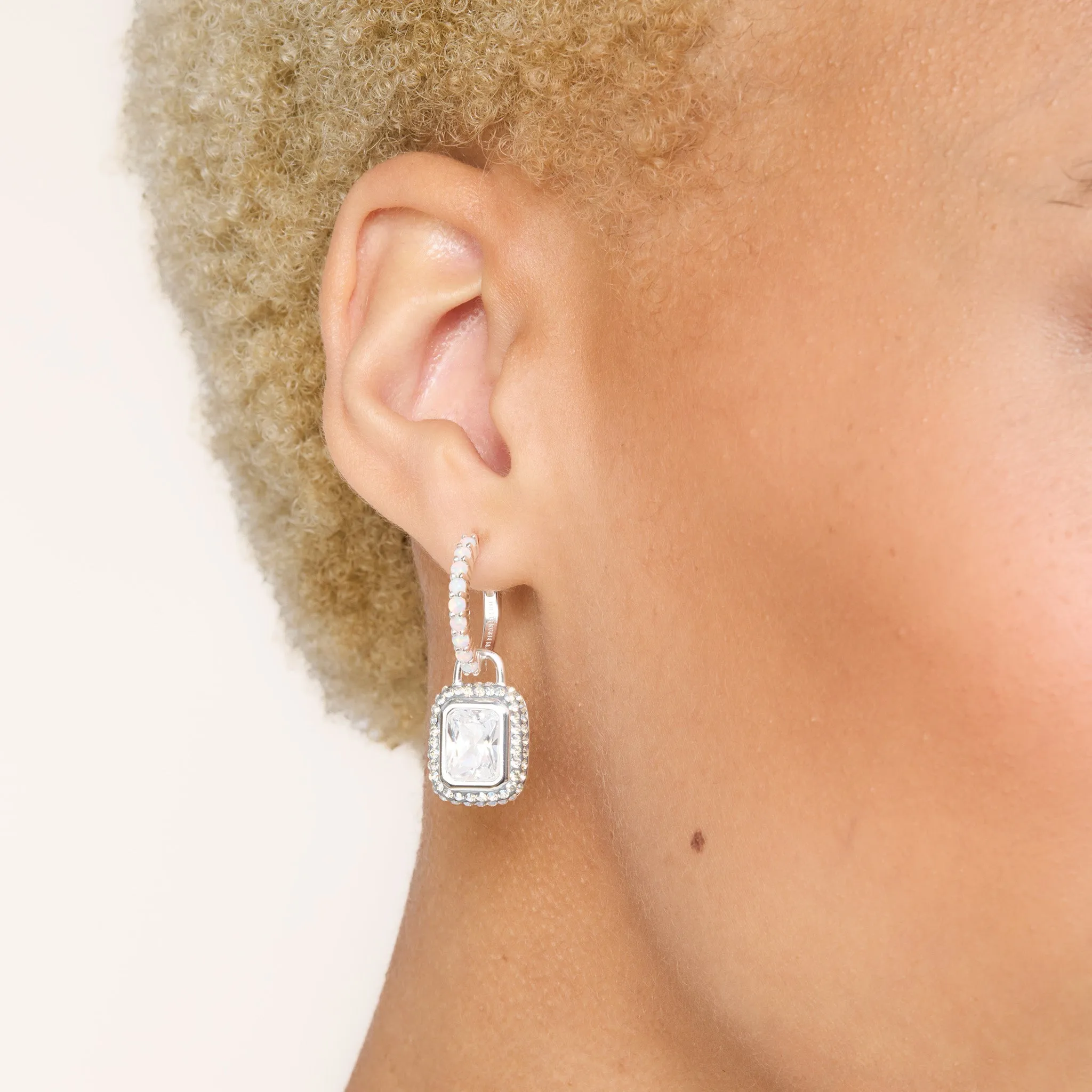 Sparkle Convertible Hoop Earrings