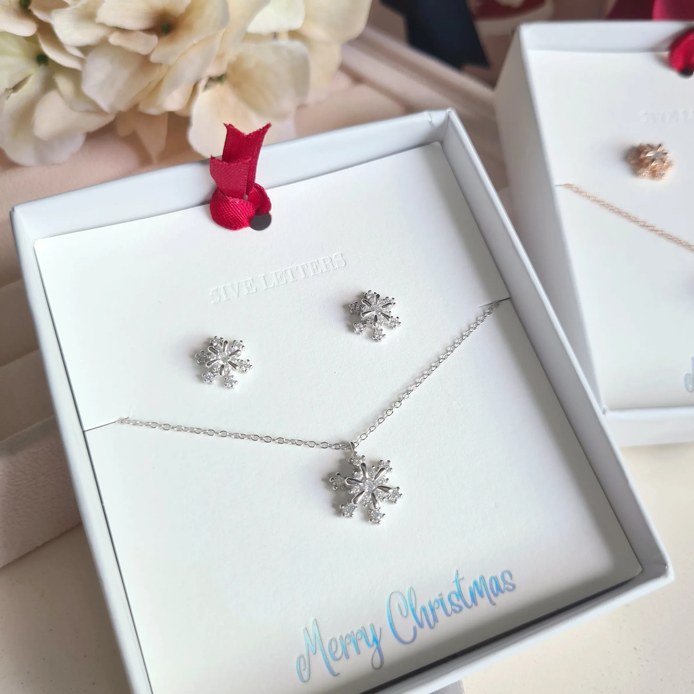 Spinning Snowflake Necklace 925 Silver