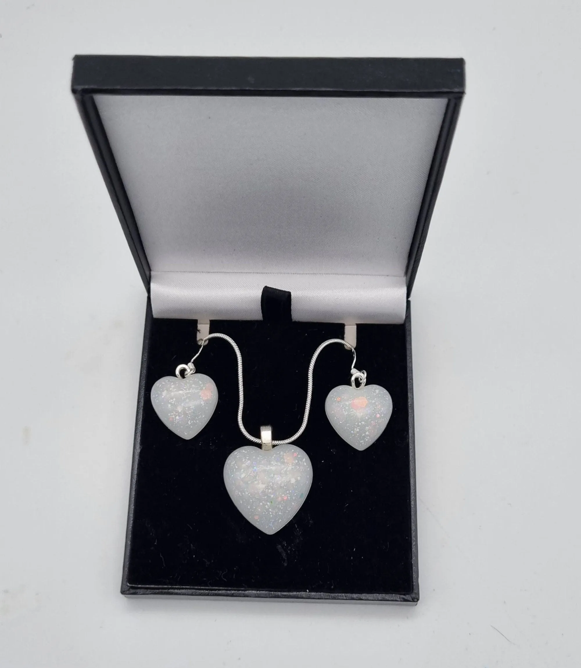 Sterling silver breastmilk jewellery sets, breastmilk keepsake in various shapes and colours