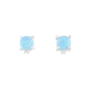 Sterling Silver Opalised Stud