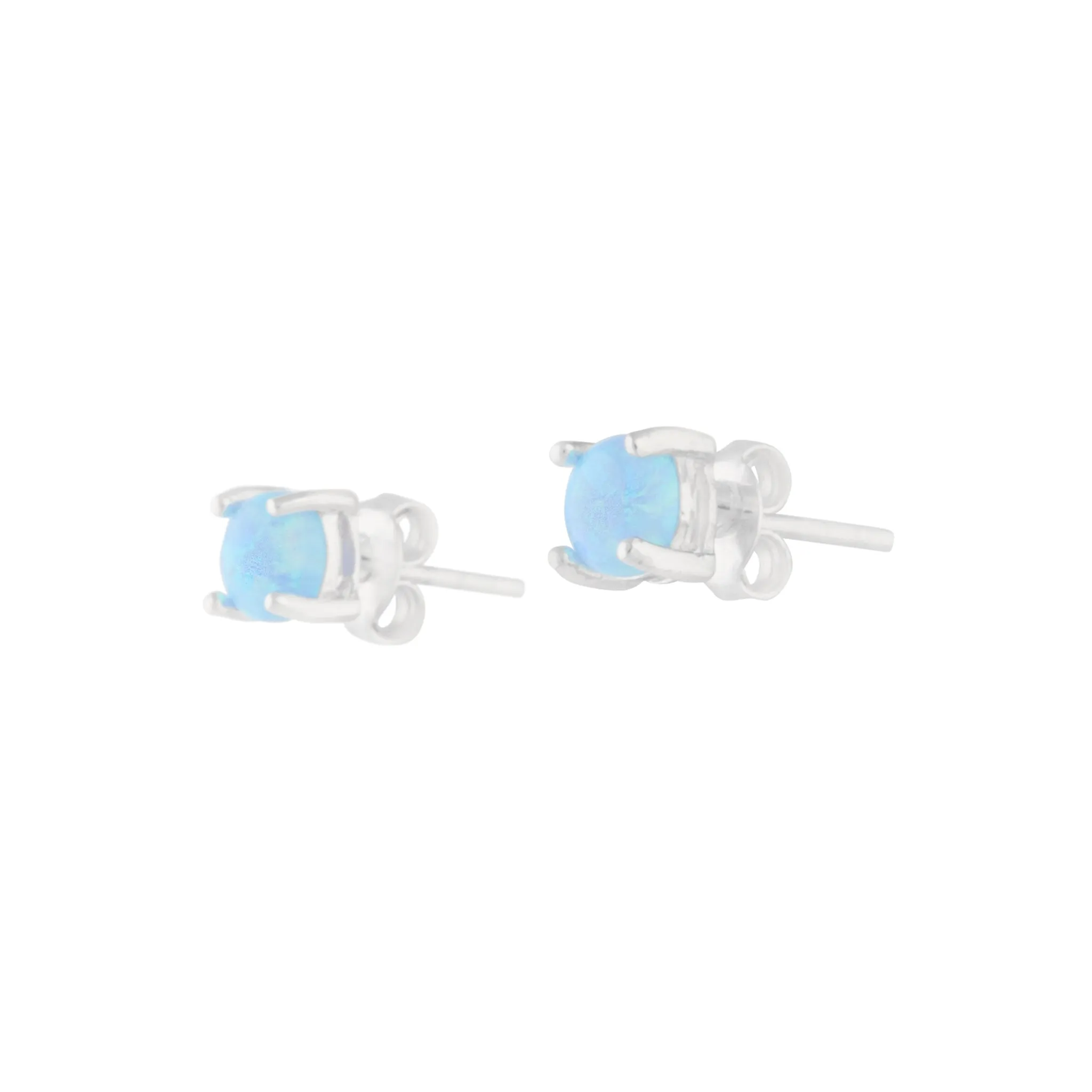 Sterling Silver Opalised Stud