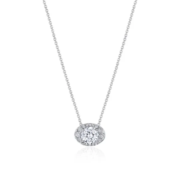 Tacori 17" Horizontal Oval Bloom Diamond Necklace FP811HRDOV65