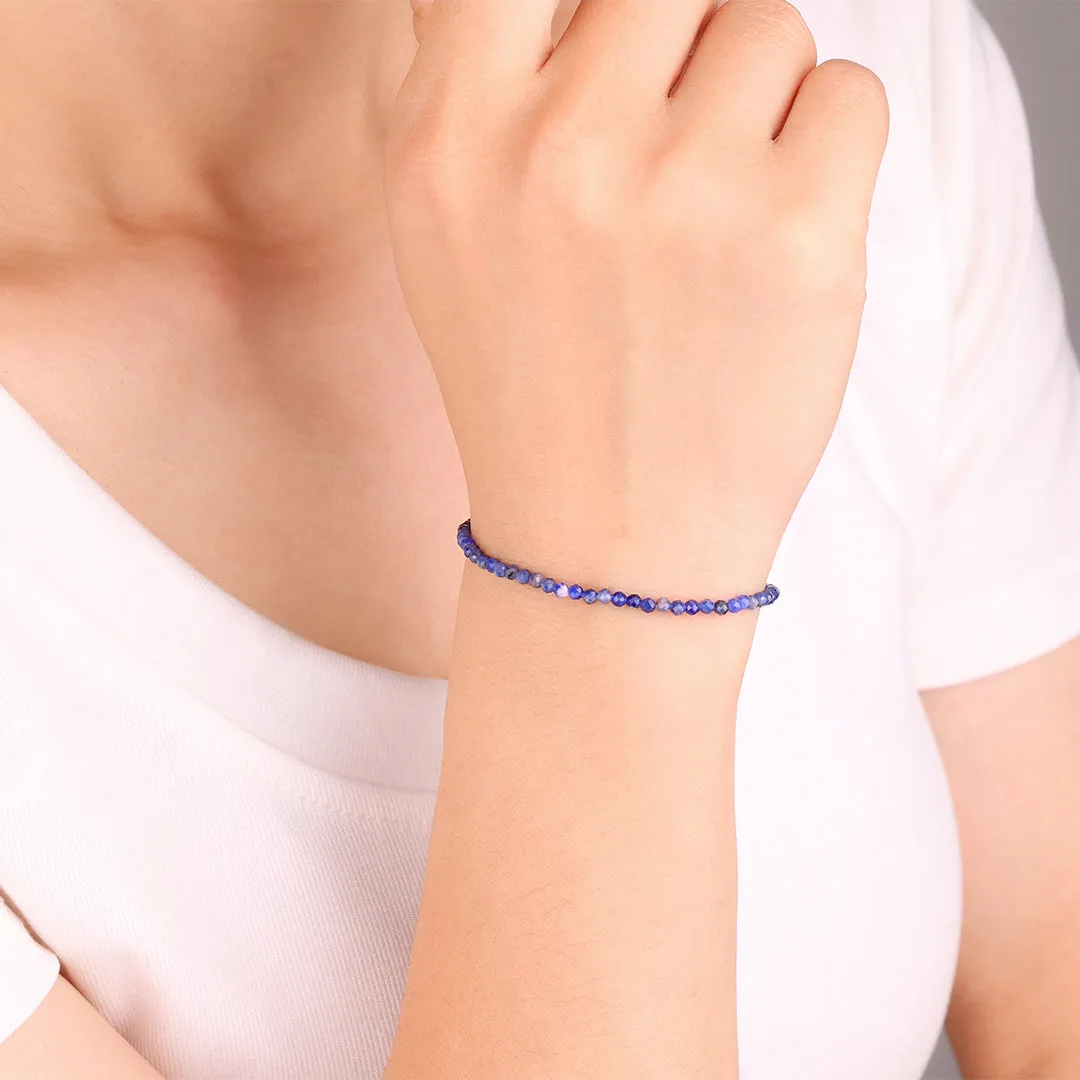 Tiny Stackable Mini Lapis Lazuli Beaded Bracelet