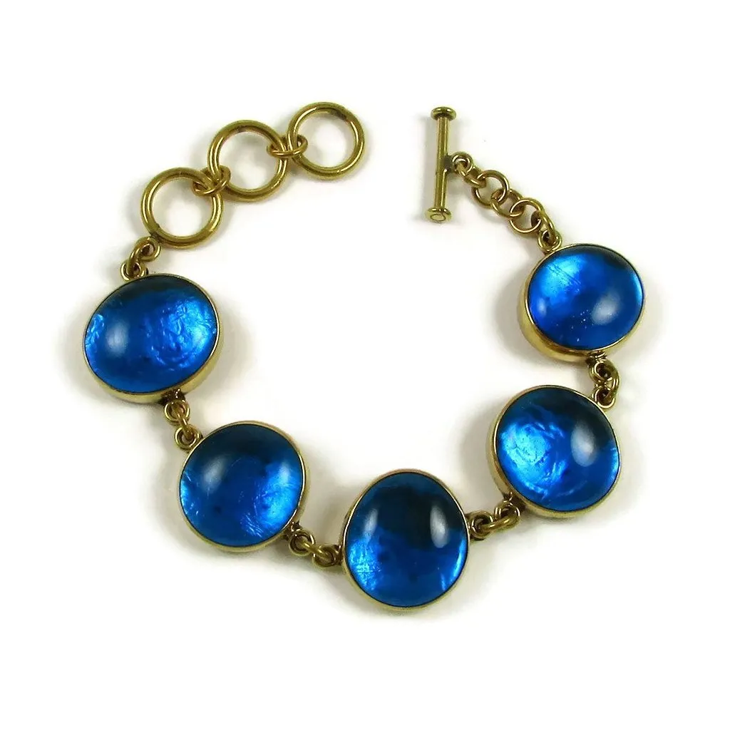 Tumbaga & Glass Bracelet - Turquoise