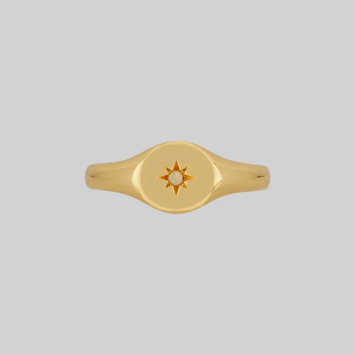 VICTORIA. Opal Signet Ring - Gold