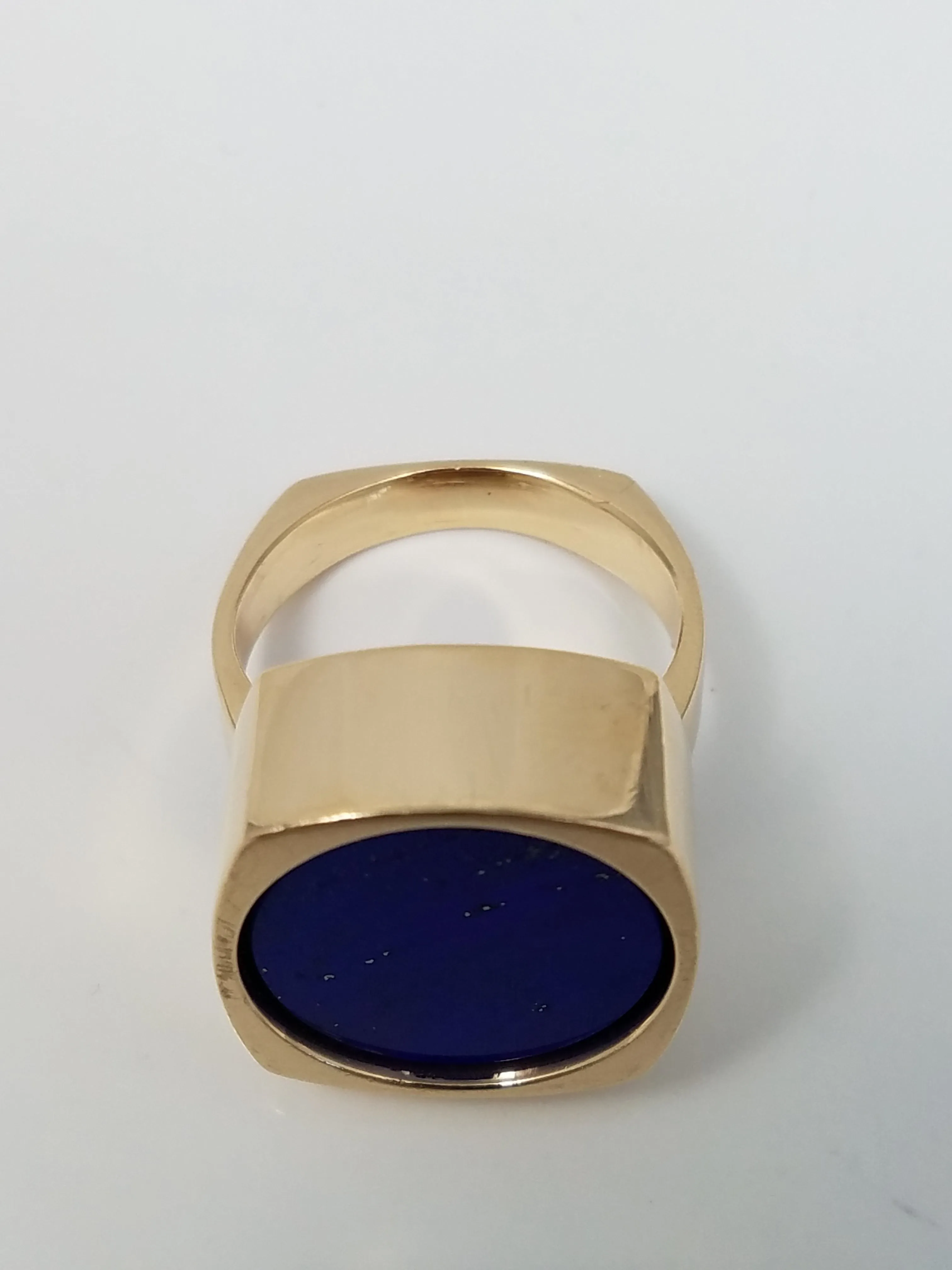 Vintage 14k Yellow Gold Lapis Ring