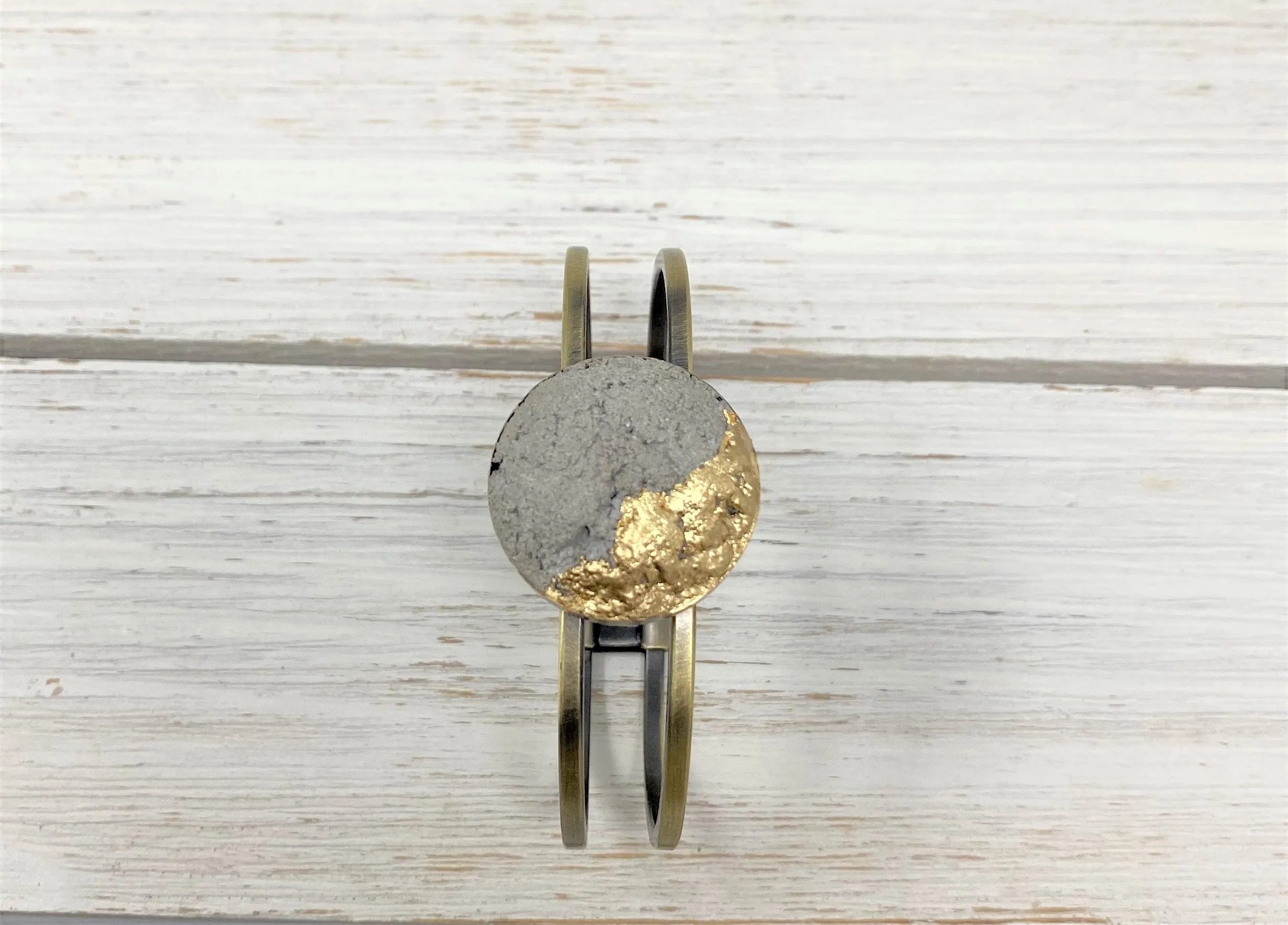 Vintage Concrete Gold Leaf Bracelet