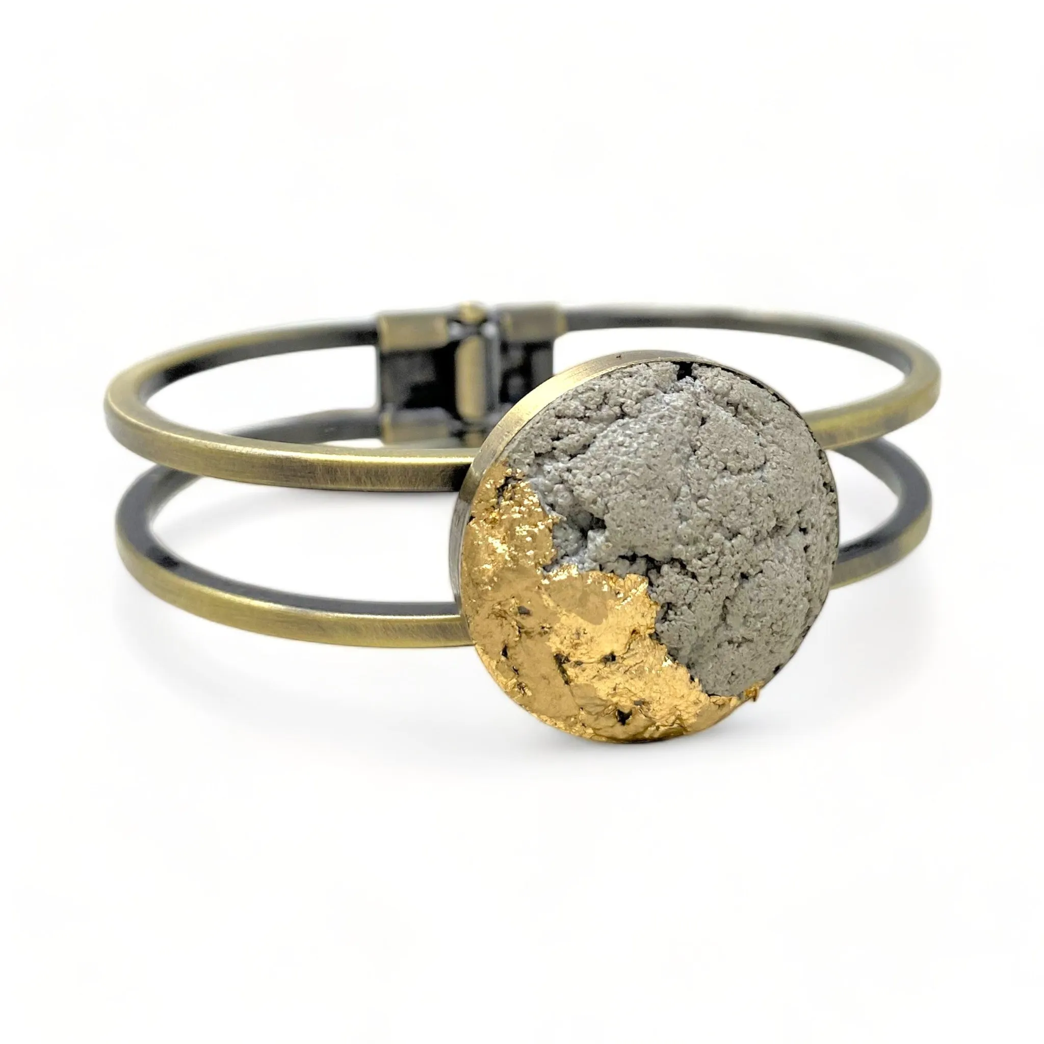 Vintage Concrete Gold Leaf Bracelet