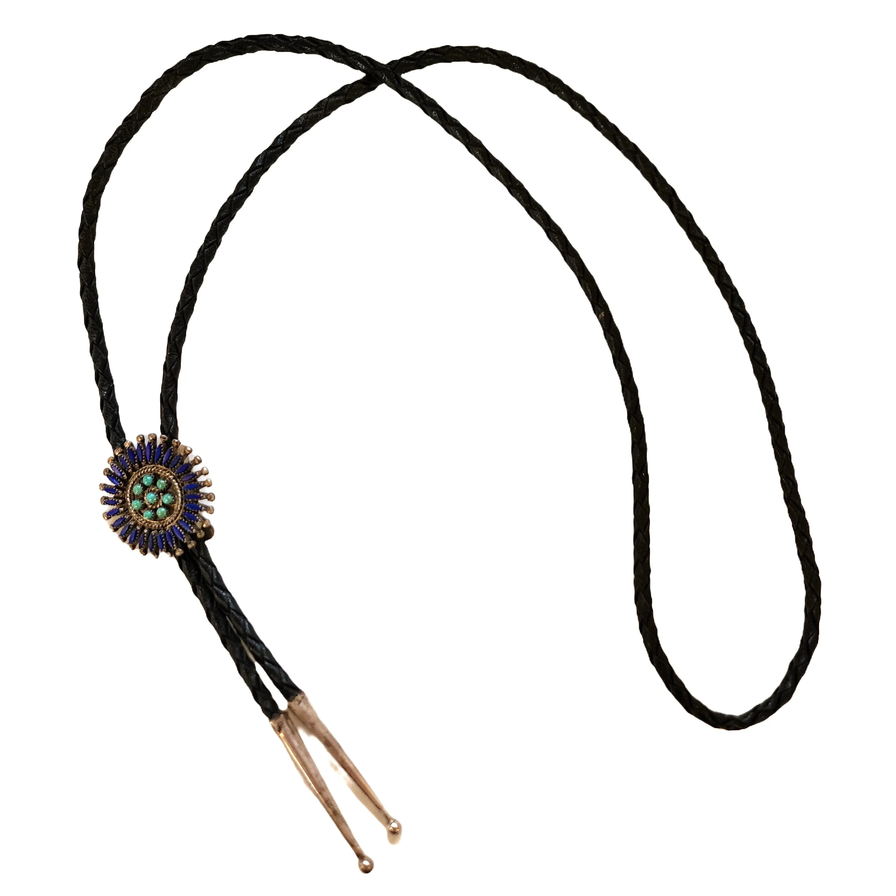 Vintage Lapis & Turquoise Bolo Tie