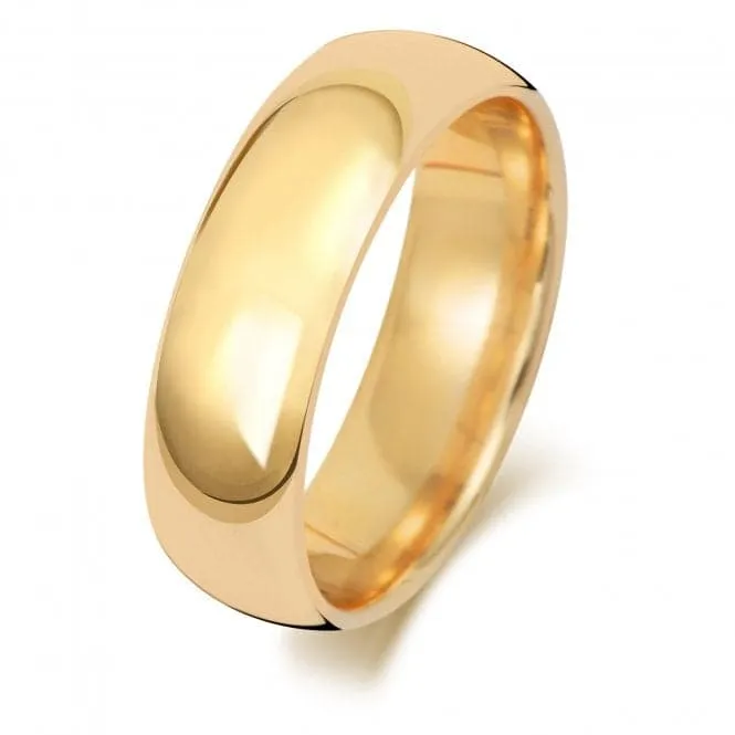 Wedding Band 18K Trad Court 6mm Wedding  Ring WQ166H