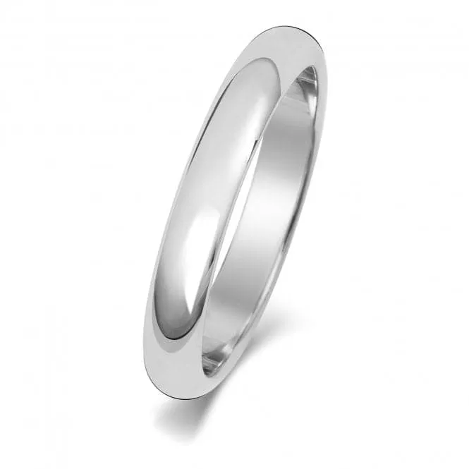 Wedding Band  9ct D Shape 3mm Wedding  Ring W103WM