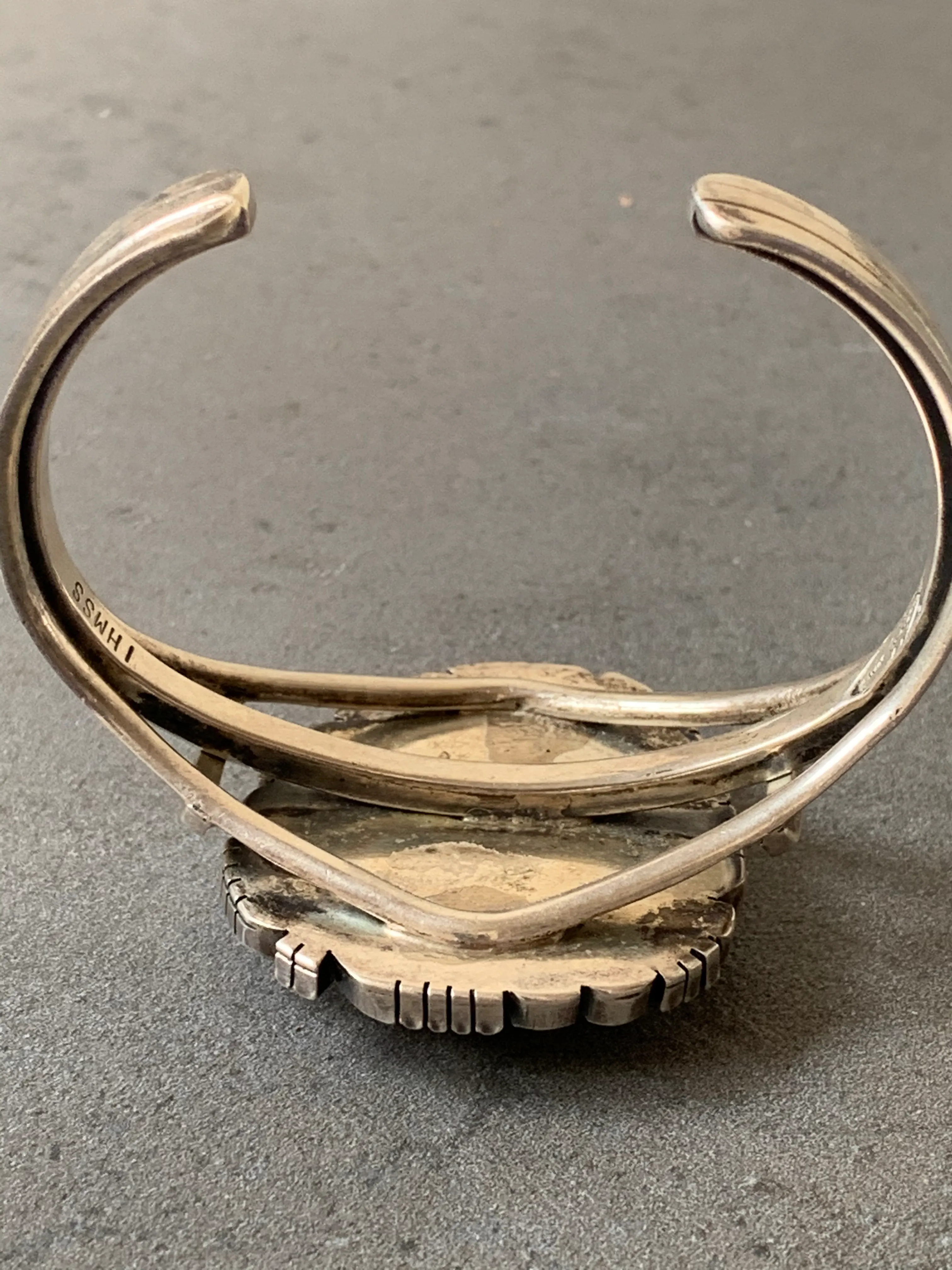 Wesley Craig Navajo IHMSS Turquoise Sterling Silver Cuff