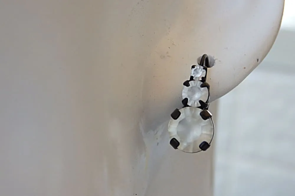 White drop earrings