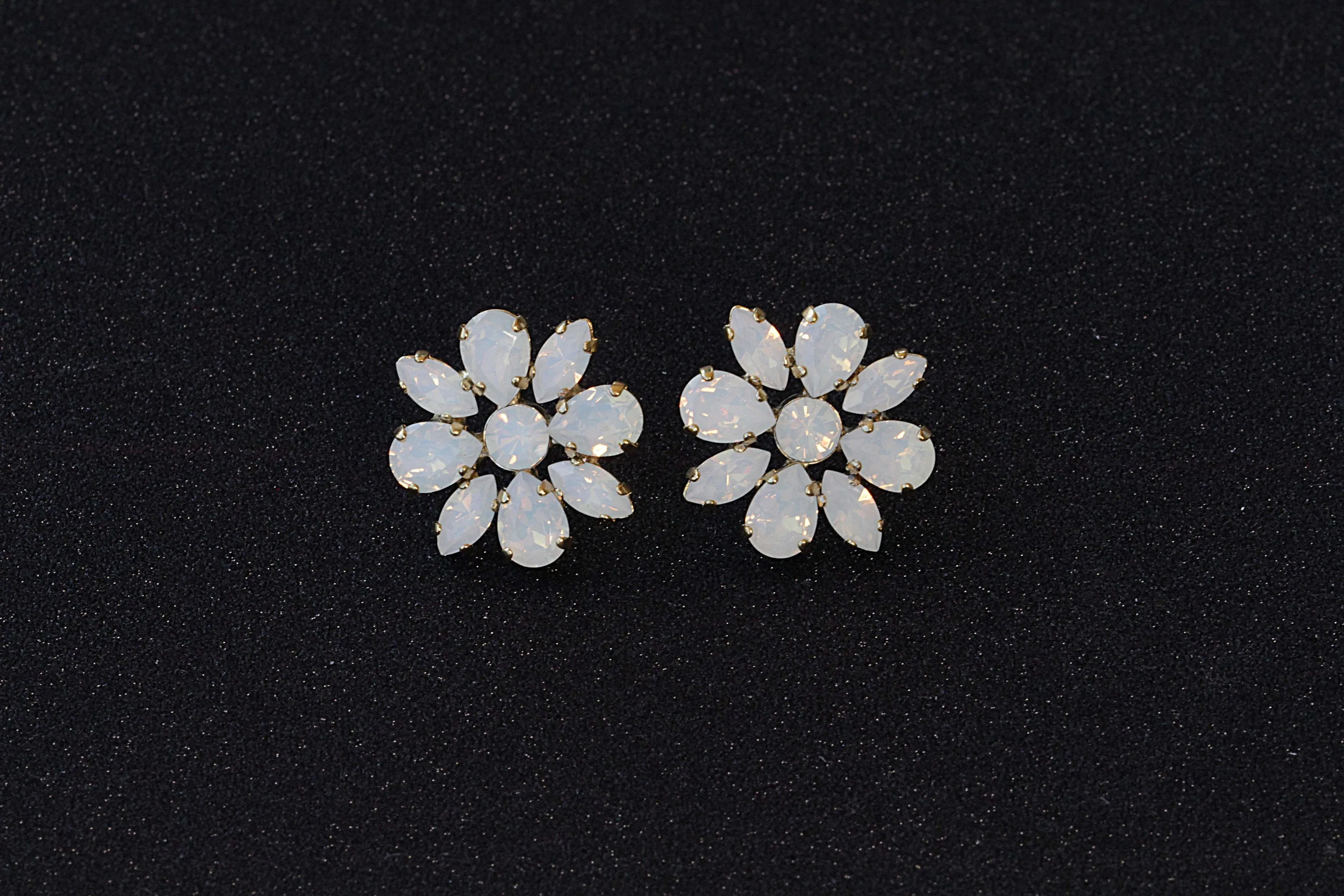 White Opal EAR CLIMBER EARRINGS